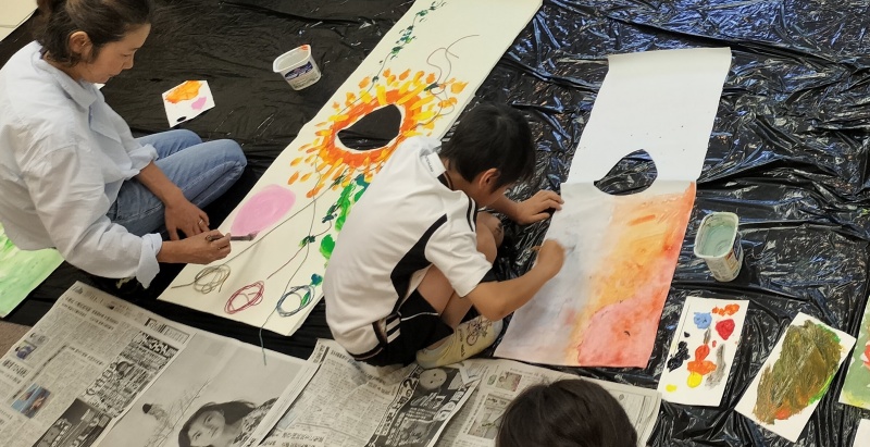ヤマーネコノヒゲアートスクールおおぬま大沼の自然に学ぶアートの学校5