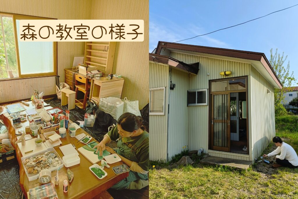 ノラーネコノデコアート表現教室上手に描くより自由に描くを大切に森教室様子
